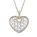 Champagne Puffed Heart Beautifully Rhodium Plated (.925) S/S Pendant (Holiday Special) WOW Get extra 30% off and Free Shipping when you add this item to your shopping cart