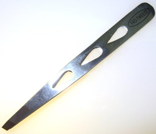 Pro-Eye Brow Tweezers w/Droplet Holes (Silver) - MTV-32-S