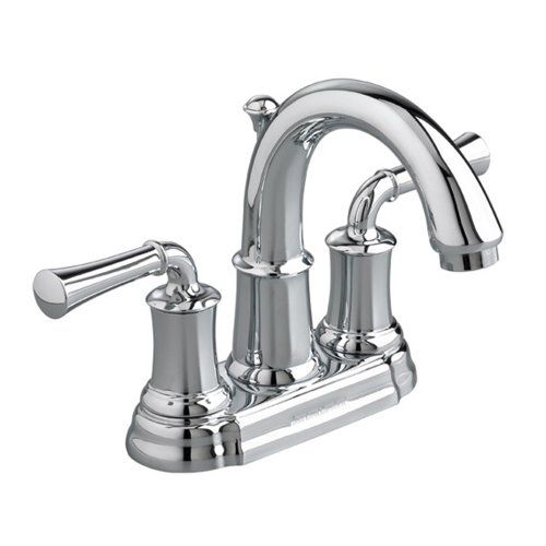 American Standard 7420.201.002 Portsmouth Centerset Lavatory Faucet with Speed Connect Drain with Lever Handles, Crescent Spout, Polished Chrome