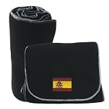SOFT SCARF BLACK FLAG EMBROIDERY " SPAIN " COUNTRY