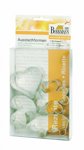 Birkmann 160040 Ausstechfomen-Set Gl&uuml;cksbringer, 4-teilig, in Klarsicht-Box, Rezepten, Wei Preisvergleich