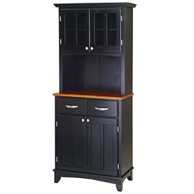 Buffet and Hutch- Black/ Oak by 