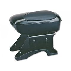 FK Automotive FKMAL01 Mittelarmlehne FK - universal Staufach mit Antirutsch Gummieinlage und Dosenhalter, Kunststoff/Leder, schwarz/schwarz