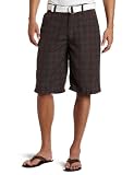 Modern Culture Men's Belted Plaid Short With Small Screen Print