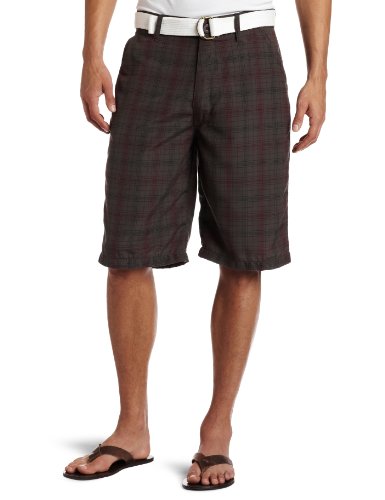 Modern Culture Men's Belted Plaid Short With Small Screen Print