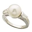 Platinum Ring With South Sea White Cultured Pearl