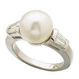 Platinum Ring With South Sea White Cultured Pearl