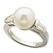 Platinum Ring With South Sea White Cultured Pearl