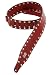 Levy's Leathers 2 1/2 Leather Guitar Strap with Metal Rivet Border,Cranberry
