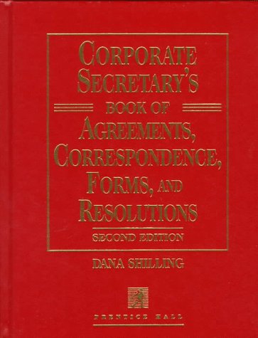 Corporate Secretary's Book of Agreements Correspondence, Forms, and Resolutions