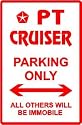 PT CRUISER PARKING chrysler atv suv new sign