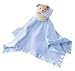 Kiddopotamus & Co Huggacub Luxe Security Blanket With Double Velboa And Satiny Trim Blue