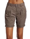 Calvin Klein Jeans Women's Petite Slouchy Chino Short, Brown Shale, 6