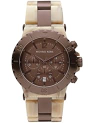 Michael Kors Chronograph Brown Dial Horn Acetate Unisex Watch MK5596
