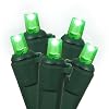 12 Green LED Wide Angle Replacement Christmas Light Bulbs - Green Husk