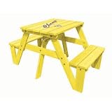 Lohasrus Kids Picnic Table 20322 - Passed Safety Standards ASTM F963-07, Dual Non-toxic Painted Fir, for ages 2 to 6, 1 seated each side, Free Drawing Book