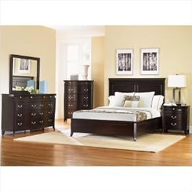 Bundle-28 Generations Platform Bedroom Set in Russet (9 Pieces) Size: King by Magnussen