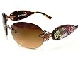 ED HARDY EHS014 EHS-014 Cocoa Swarovski Vintage Tattoo Sunglasses 59-18-120