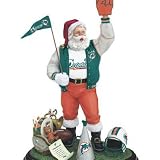Miami Dolphins Santa Figurine