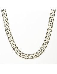Simon Frank 14k White Gold Overlay 20-inch Cuban Necklace