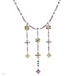 Necklace With 41.46ctw Precious Stones - Genuine Clean Diamonds and Sapphires Made in 14K White Gold. Total item weight 40.5g Length 18.5in
