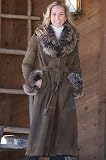 Women's Full Length Shearling with Finn Collar & Cuffs