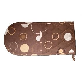 Dark Brown Circles Casserole Mitt by Tulip Creations