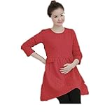 (リアンジュ・アイ)Liange・ai レディース マタニティ ワンピース おしゃれ 長袖 インナー 妊婦服 産前 産後 ゆったり 大きいサイズ 秋 冬 3色 5サイズ ピンク M オリジナルミニポー