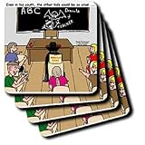 Londons Times Famous People Places Books Cartoons - Dracula in Elementary School - Coasters