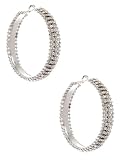 Marciano Ramira Rhinestone Hoops, SILVER