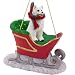 American Eskimo Sleigh Dog Christmas Ornament
