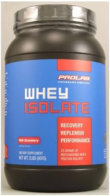 ProLab Whey Isolate Wild Strawberry - 2 lbs - Provides ultra pure, fast absorbing premium grade protein to support lean muscle growth