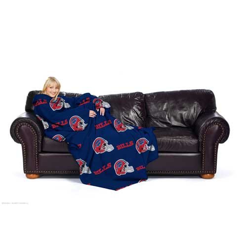 Buffalo Bills Adult Comfy Throw Blanket with Sleeves