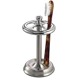 InterDesign York Metal Toothbrush Holder Stand for Bathroom Vanity Countertops - Split Finish