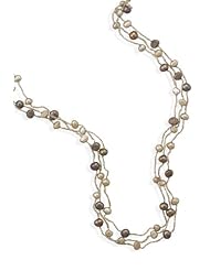 Genuine Elegante Necklace. 39" Triple Strand Cultured Freshwater Pearl Necklace. 100% Satisfaction Guaranteed.