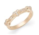 14k Yellow Gold Diamond 3 Heart Ring (1/5 cttw, H-I Color, SI1-SI2 Clarity), Size 5