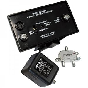 Winegard AP-8700 Preamplifier High Gain Low Noise 19 dB UHF 17 dB VHF for HDTV Antennas by WINEGARD