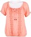 Misses Nine West Embroidered Peasant Top