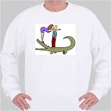 Sweatshirt with body, alligator, individuals, individual, couple, humans, person, human, persons, people, love