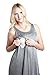 Savi Mom Discreet Maternity/Nursing Breastfeeding Sleeveless Nightgown (Large, Heather Gray)