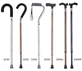 Adjustable Aluminum Cane Black Left Hand Anatomical Handle Each Adjustable Aluminum Cane Black Left Hand Anatomical Handle Each