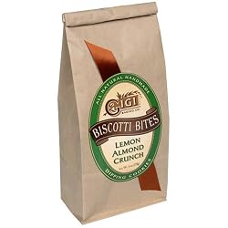 GiGi Biscotti Bites, Lemon Almond Crunch, 6-Ounce Packages (Pack of 4)