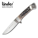 Linder Custom ATS-34 Stag Handle Knife