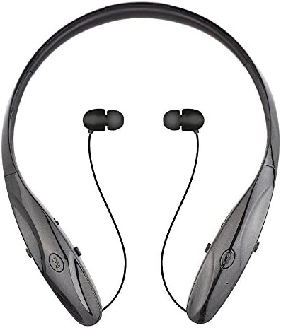 Bluetooth Headphone, Megedream Retractable Neckback Handsfree CVC6.0 Headsets Microphone Cal Multi-connection Up to 2 Devices Earphone for Iphone, Ipad, Androids and other Bluetooth Device