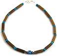 Hazelaid (TM) Child Hazelwood-Gemstone Necklace - 13.5" Turquoise