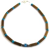 Hazelaid (TM) Child Hazelwood-Gemstone Necklace - 13.5" Turquoise