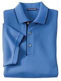 Port Authority - Pique Knit Sport Shirt with Tipped Trim Faded Blue-XS
