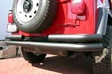 Olympic 4X4 350-11X Maxi Rear Bumper for Jeep Wrangler YJ Black Or Chrome