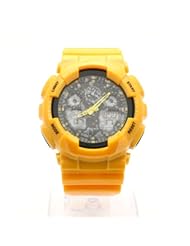 Super New Trendy Sports Shock Obsorbing Dual Digital and Analog Watch - Yellow Black