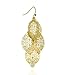 INPINK Fashion Jewelry Filigree Leaves Chandelier Earrings